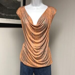 Women’s Derek Lam Vibrant Orange and Subtle Gray Top Size M